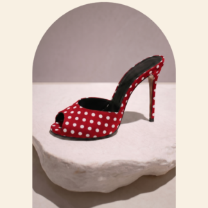 Elise Red Heel Mule