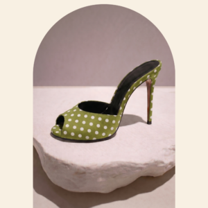Elise Olive Green Heel Mule